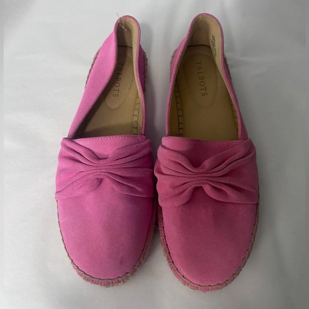 Talbots Women's Pink 8.5 Knot Espadrille Flats